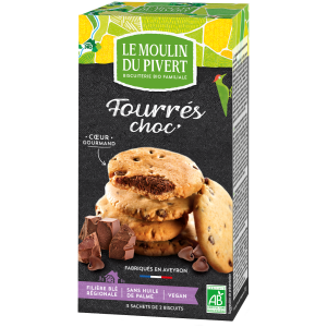 CIASTKA Z DROPSAMI CZEKOLADOWYMI BIO 150 g - LE MOULIN DU PIVERT