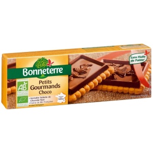 HERBATNIKI Z GORZKĄ CZEKOLADĄ BIO 150 g - BONNETERRE