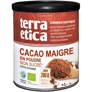 KAKAO NISKOTŁUSZCZOWE W PROSZKU BIO 280 g - TERRA ETICA
