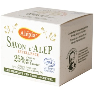 MYDŁO Z ALEPPO W KOSTCE OLIWKOWO - LAUROWE ECO 190 g - ALEPIA