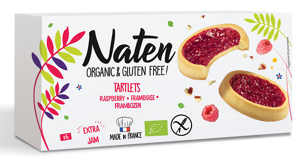CIASTKA TARTALETKI Z DŻEMEM MALINOWYM BEZGLUTENOWE BIO 130 g - NATEN - obrazek 2