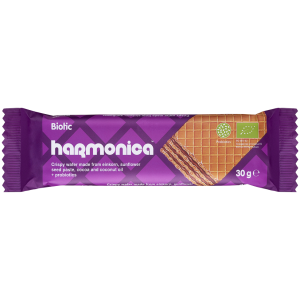 WAFELEK Z SAMOPSZY Z KREMEM MLECZNO - KAKAOWYM Z PROBIOTYKAMI BIO 30 g - HARMONICA