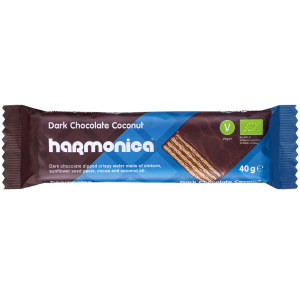 WAFELEK Z SAMOPSZY Z KREMEM KOKOSOWO - KAKAOWYM W POLEWIE CZEKOLADOWEJ BIO 40 g - HARMONICA
