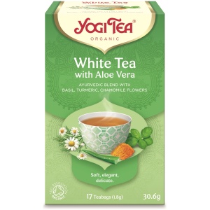 HERBATA BIAŁA Z ALOESEM (WHITE TEA WITH ALOE VERA) BIO (17 x 1,8 g) 30,6 g - YOGI TEA