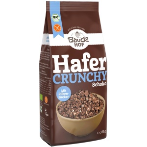 CRUNCHY OWSIANE KAKAOWE BEZGLUTENOWE BIO 325 g - BAUCK HOF