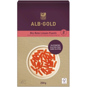 MAKARON PROTEINOWY (Z SOCZEWICY CZERWONEJ) ŚWIDERKI BEZGLUTENOWY BIO 250 g - ALB-GOLD