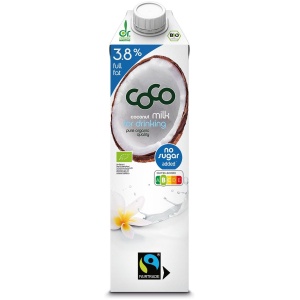 COCONUT MILK - NAPÓJ KOKOSOWY DO PICIA 3,8 % TŁUSZCZU BEZ DODATKU CUKRÓW FAIR TRADE BIO 1 L - COCO (DR MARTINS)
