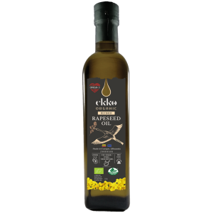 OLEJ RZEPAKOWY DO GOTOWANIA I SMAŻENIA TŁOCZONY NA ZIMNO BIO 500 ml - EKKO