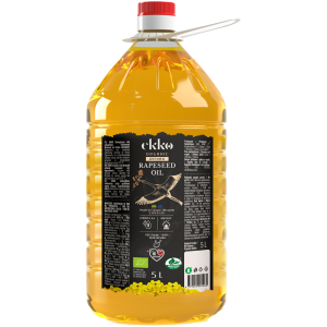 OLEJ RZEPAKOWY RAFINOWANY TŁOCZONY NA ZIMNO BIO 5 L - HORECA (EKKO)
