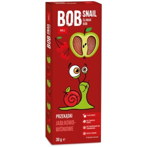 PRZEKĄSKA ROLL JABŁKO - WIŚNIA BEZ DODATKU CUKRU BEZGLUTENOWA 30 g - BOB SNAIL