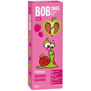 PRZEKĄSKA ROLL JABŁKO - MALINA BEZ DODATKU CUKRU BEZGLUTENOWA 30 g - BOB SNAIL