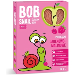 PRZEKĄSKA ROLL JABŁKO - MALINA BEZ DODATKU CUKRU BEZGLUTENOWA 60 g - BOB SNAIL