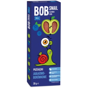 PRZEKĄSKA ROLL JABŁKO - BORÓWKA BEZ DODATKU CUKRU BEZGLUTENOWA 30 g - BOB SNAIL