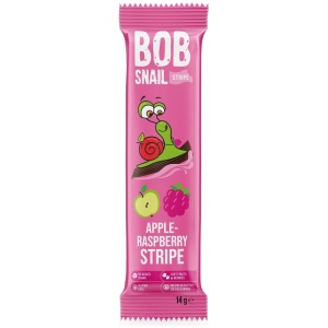 PRZEKĄSKA STRIPE JABŁKO - MALINA BEZ DODATKU CUKRU BEZGLUTENOWA 14 g - BOB SNAIL