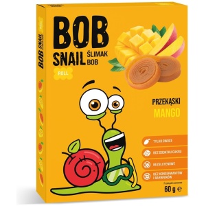 PRZEKĄSKA ROLL MANGO BEZ DODATKU CUKRU BEZGLUTENOWA 60 g - BOB SNAIL