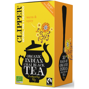 HERBATA CZARNA CHAI Z CYNAMONEM I GOŹDZIKAMI FAIR TRADE BIO (20 x 2,5 g) 50 g - CLIPPER