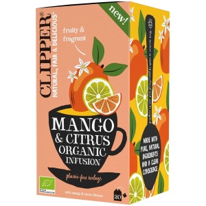 HERBATKA O SMAKU MANGO I OWOCÓW CYTRUSOWYCH BIO (20 x 1,8 g) 36 g - CLIPPER