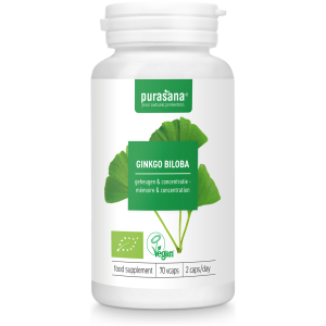MIŁORZĄB JAPOŃSKI (GINKGO BILOBA) BIO (250 mg) 70 KAPSUŁEK - PURASANA