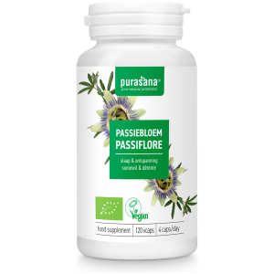 MĘCZENNICA CIELISTA (PASSIFLORA) BIO (125 mg) 120 KAPSUŁEK - PURASANA