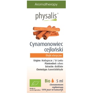 OLEJEK ETERYCZNY CYNAMONOWIEC CEJLOŃSKI BIO 5 ml - PHYSALIS