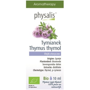 OLEJEK ETERYCZNY TYMIANEK THYMUS ZYGIS THYMOL BIO 10 ml - PHYSALIS