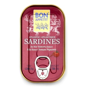 SARDYNKI PORTUGALSKIE W PIKANTNYM SOSIE POMIDOROWYM 120 g (78 g) - BON APPETIT
