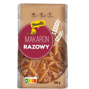 MAKARON (SEMOLINOWY RAZOWY) PENNE 400 g - NOVELLE