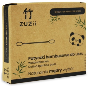 PATYCZKI HIGIENICZNE BAMBUSOWE Z BAWEŁNĄ 100 szt. - ZUZII