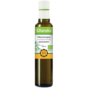OLEJ KONOPNY TŁOCZONY NA ZIMNO BIO 250 ml - OLANDIA