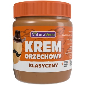 KREM ORZECHOWY KLASYCZNY 100 % BEZ DODATKU SOLI I CUKRÓW 340 g - NATURAVENA