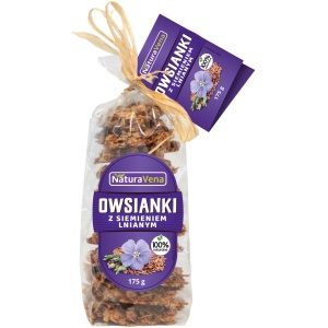 CIASTKA OWSIANKI Z SIEMIENIEM LNIANYM 175 g - NATURAVENA