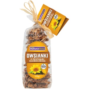 CIASTKA OWSIANKI Z PESTKAMI SŁONECZNIKA 175 g - NATURAVENA