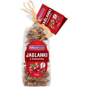CIASTKA JAGLANKI Z ŻURAWINĄ BEZGLUTENOWE 175 g - NATURAVENA