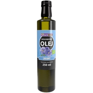 OLEJ LNIANY TŁOCZONY NA ZIMNO BIO 250 ml - NATURAVENA