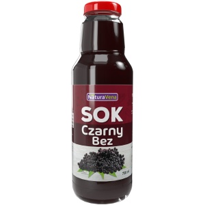 SOK Z CZARNEGO BZU 100 % 750 ml - NATURAVENA