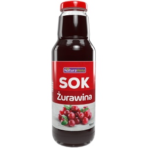 SOK Z ŻURAWINY 100 % 750 ml - NATURAVENA
