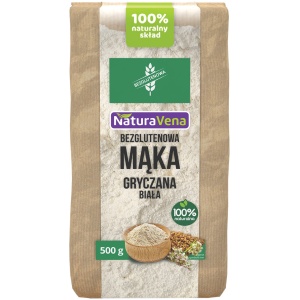MĄKA GRYCZANA BIAŁA BEZGLUTENOWA 500 g - NATURAVENA