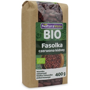FASOLKA CZERWONA KIDNEY BIO 400 g - NATURAVENA
