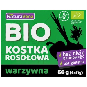 BULION - KOSTKI WARZYWNE BEZGLUTENOWE BIO (6 x 11 g) 66 g - NATURAVENA
