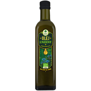 OLEJ LNIANY TŁOCZONY NA ZIMNO BIO 250 ml - DARY NATURY