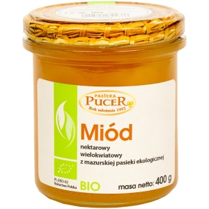 MIÓD NEKTAROWY WIELOKWIATOWY BIO 400 g - PASIEKA PUCER