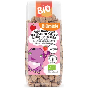 ŻELKI OWOCOWE BEZ DODATKU CUKRÓW BEZGLUTENOWE BIO 150 g - BIOMINKI