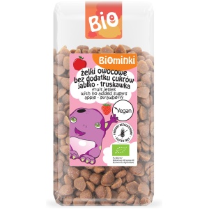 ŻELKI OWOCOWE BEZ DODATKU CUKRÓW BEZGLUTENOWE BIO 400 g - BIOMINKI