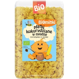 PŁATKI KUKURYDZIANE W MIODZIE BIO 500 g - BIOMINKI