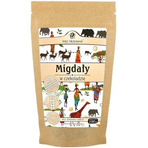 MIGDAŁY W CZEKOLADZIE BEZ DODATKU CUKRÓW BEZGLUTENOWE 100 g - PIĘĆ PRZEMIAN