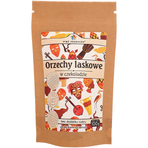 ORZECHY LASKOWE W CZEKOLADZIE BEZ DODATKU CUKRÓW BEZGLUTENOWE 100 g - PIĘĆ PRZEMIAN