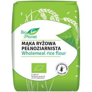 MĄKA RYŻOWA PEŁNOZIARNISTA BEZGLUTENOWA BIO 1 kg - BIO PLANET