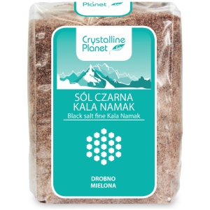 SÓL CZARNA KALA NAMAK DROBNO MIELONA 600 g - CRYSTALLINE PLANET