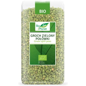 GROCH ZIELONY POŁÓWKI BIO 500 g - BIO PLANET