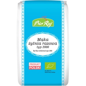 MĄKA ŻYTNIA RAZOWA TYP 2000 BIO (POLSKA) 1 kg - BIO RAJ